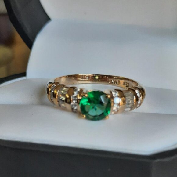 UTC Gold 925 Sterling Silver Ring Size 8 - Picture 3 of 11